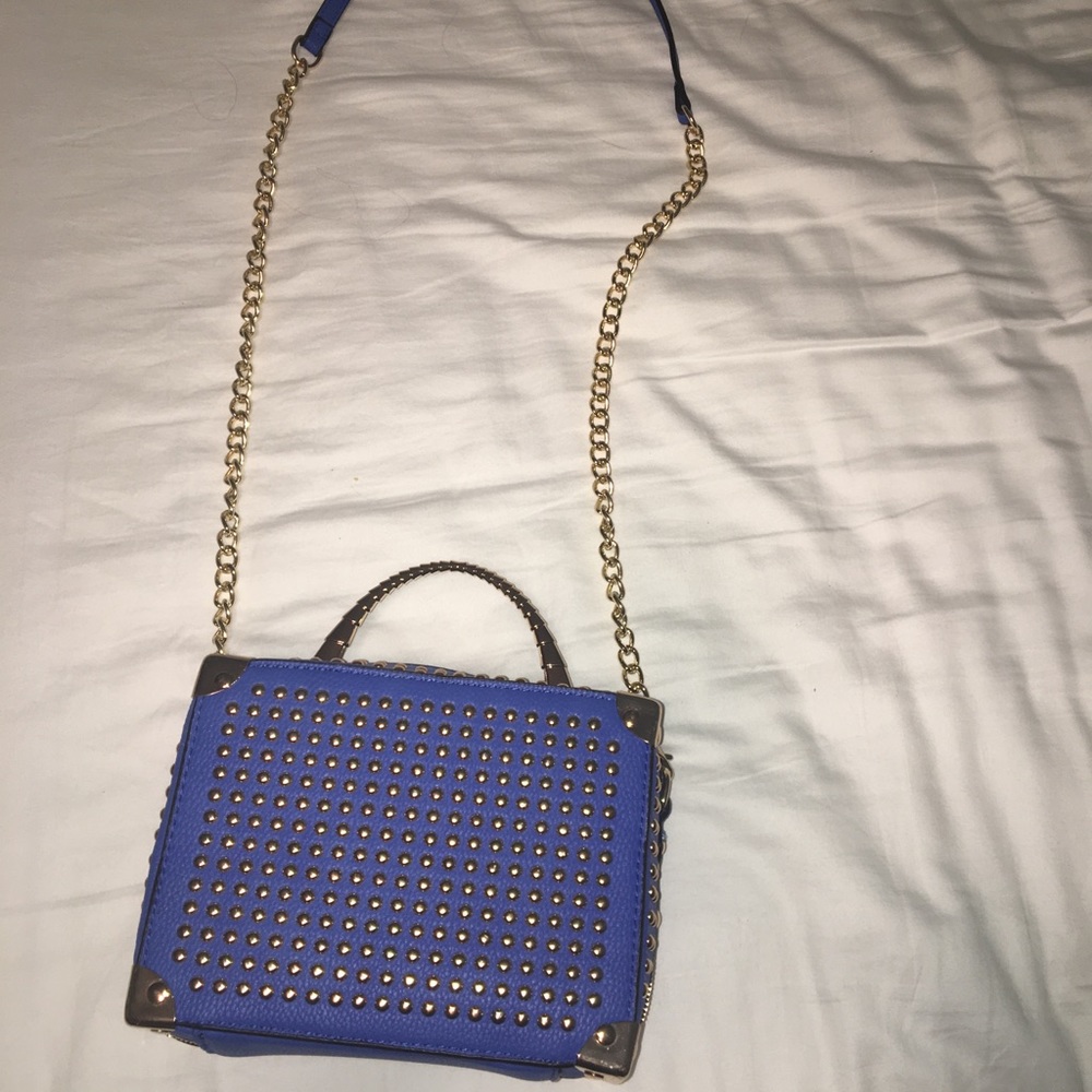 Square purse from grey suede. NWOT. Never used